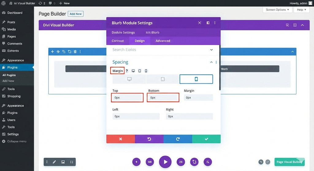 To show how to reset margins for mobile
