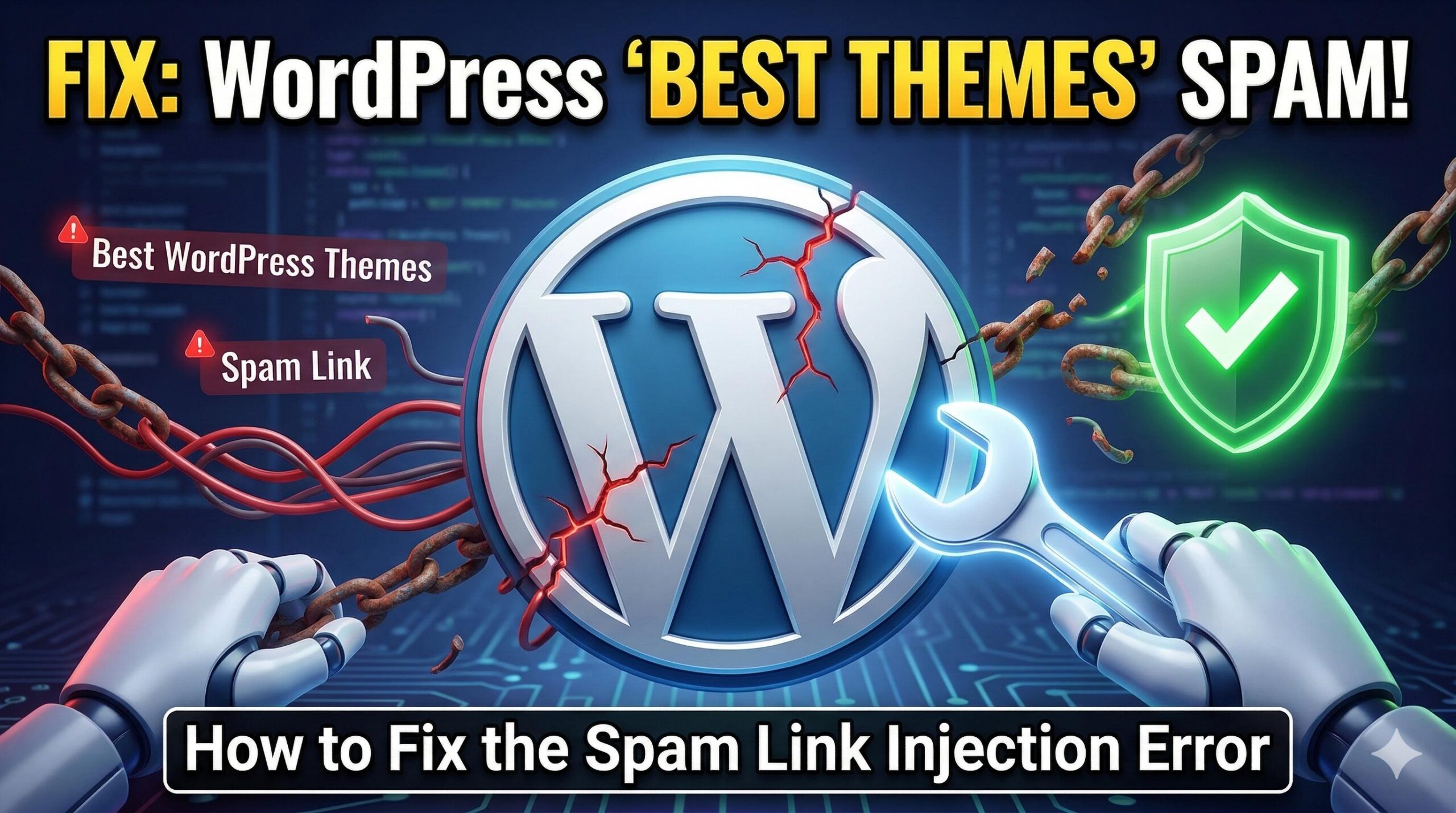 How to Fix the “Best WordPress Themes” Spam Link Injection Error