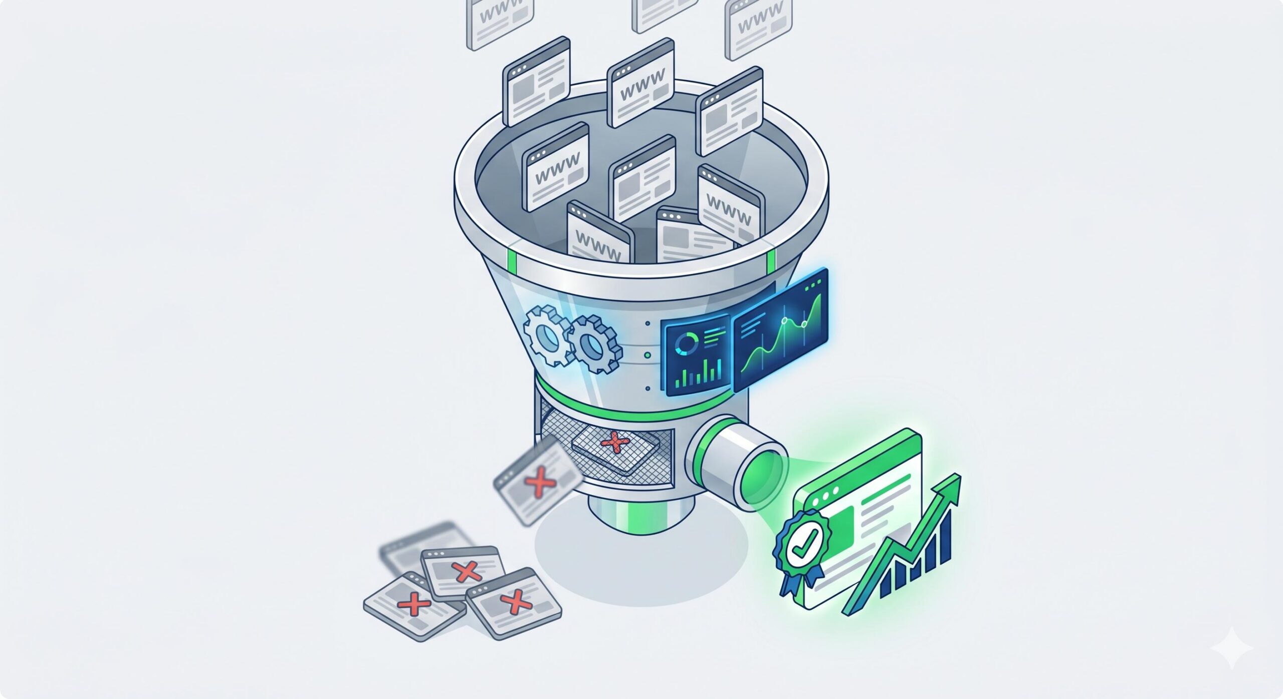 Concept illustration linking web traffic analysis graphs to financial currency trading charts.