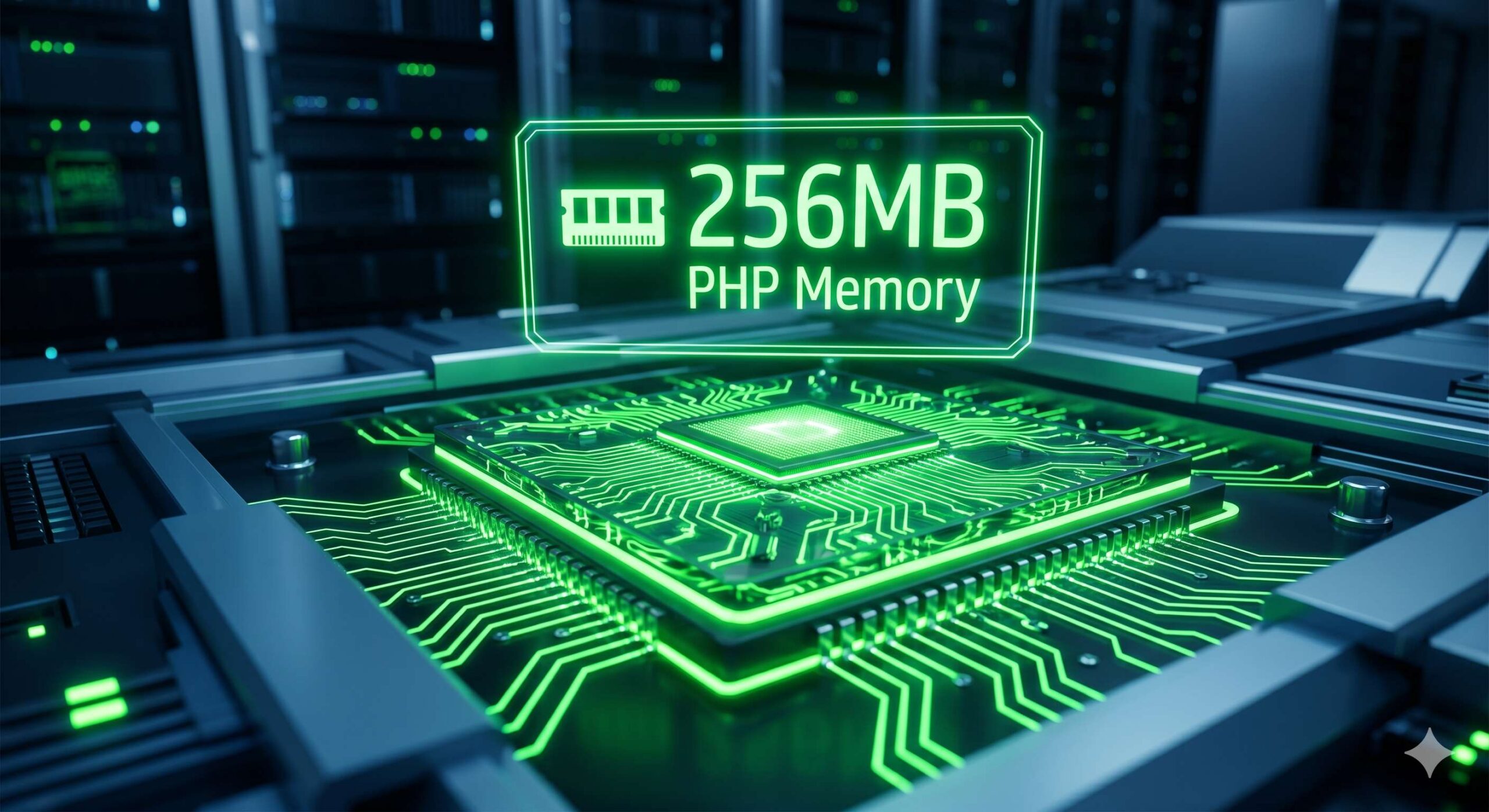 Digital visualization of increasing PHP memory limit.