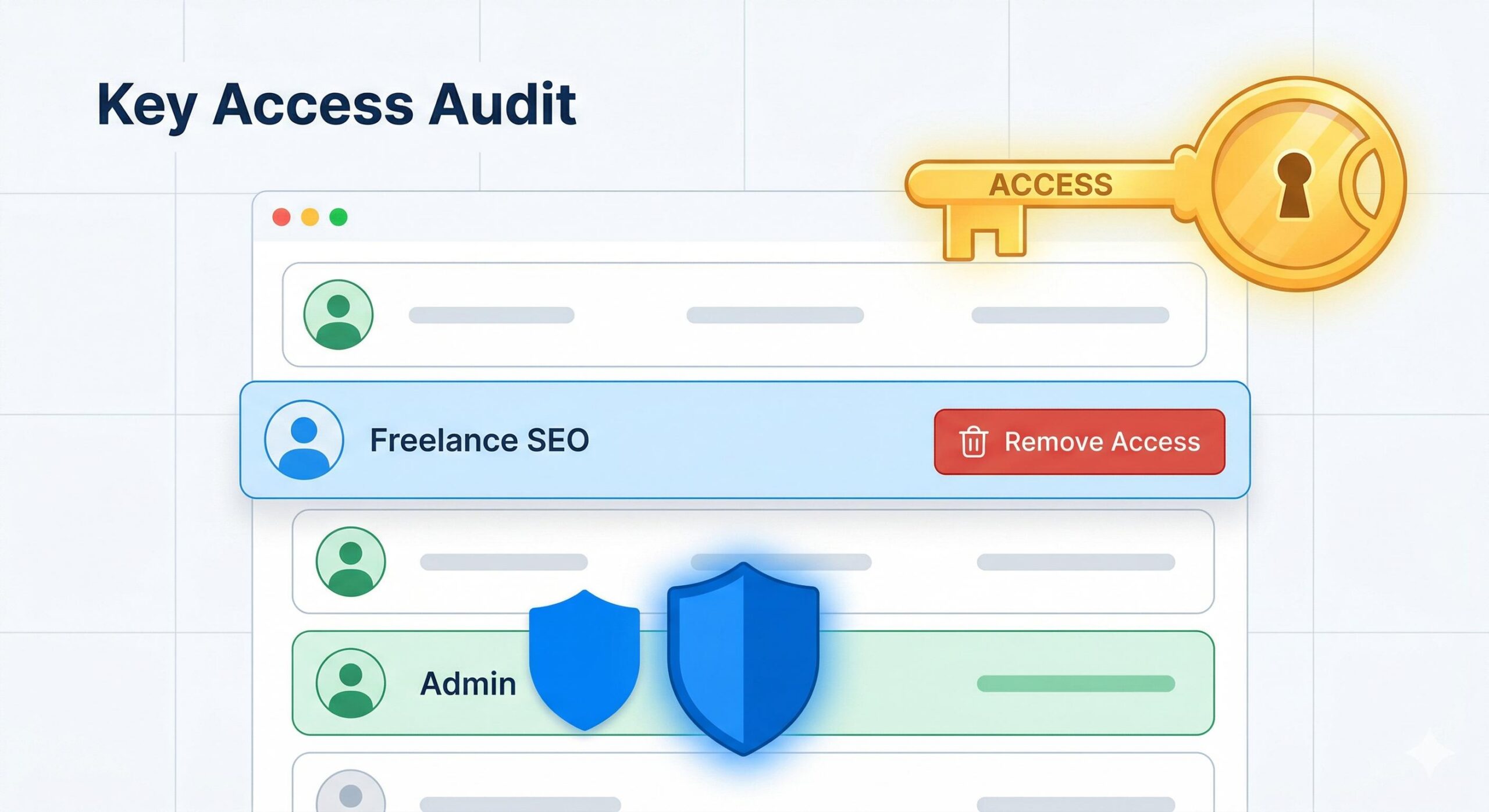 Managing user roles and removing external access from a WordPress dashboard.
