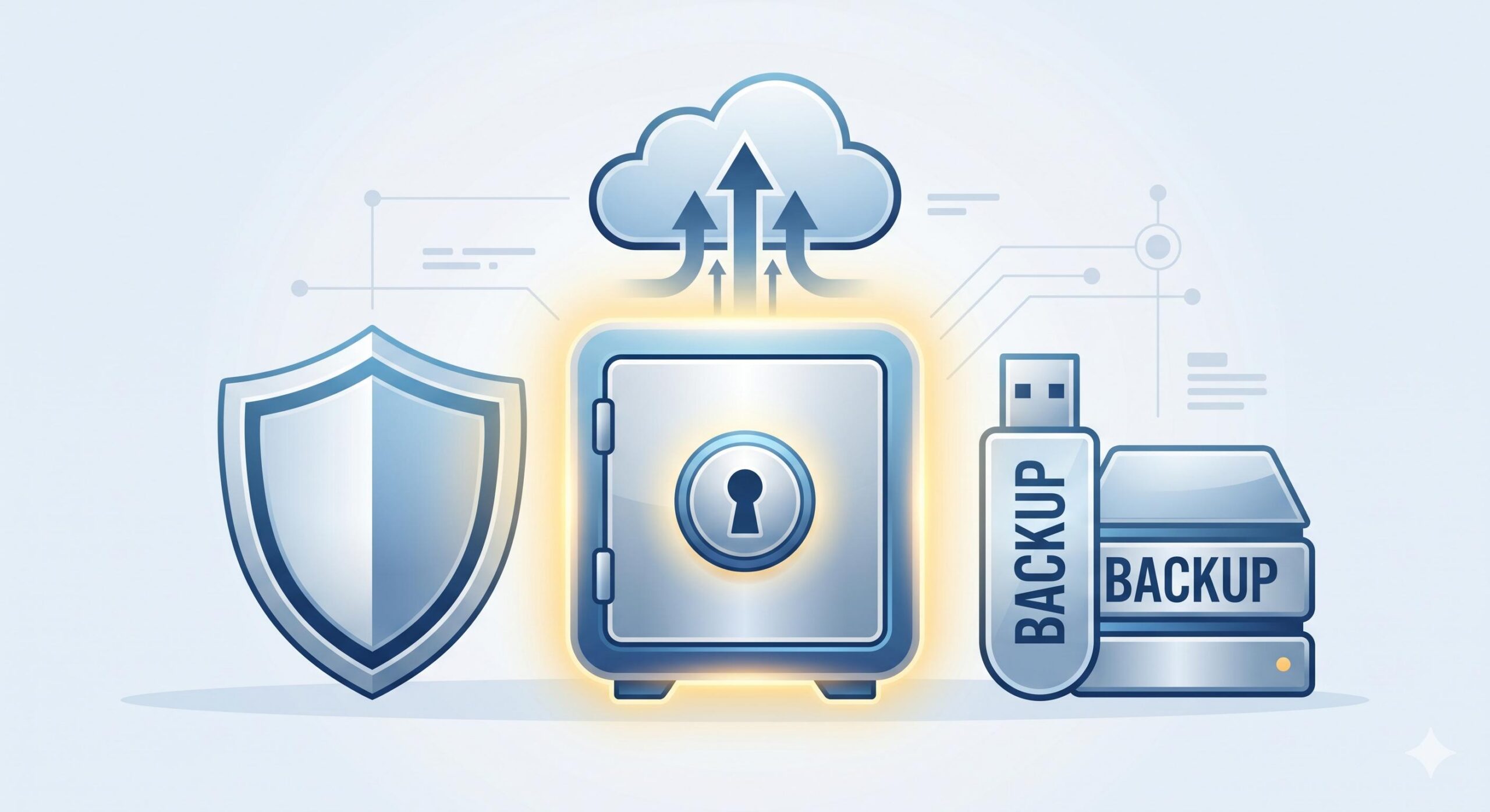 Secure digital vault icon representing a website backup.